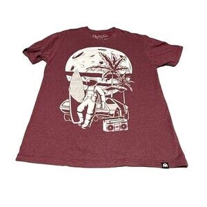 Into the Am Men's Dark Red Short Sleeve T-Shirt M Casual Comfort Street Wear